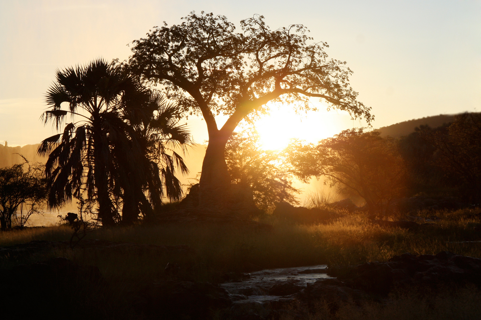 Epupafalls in der Morgensonne