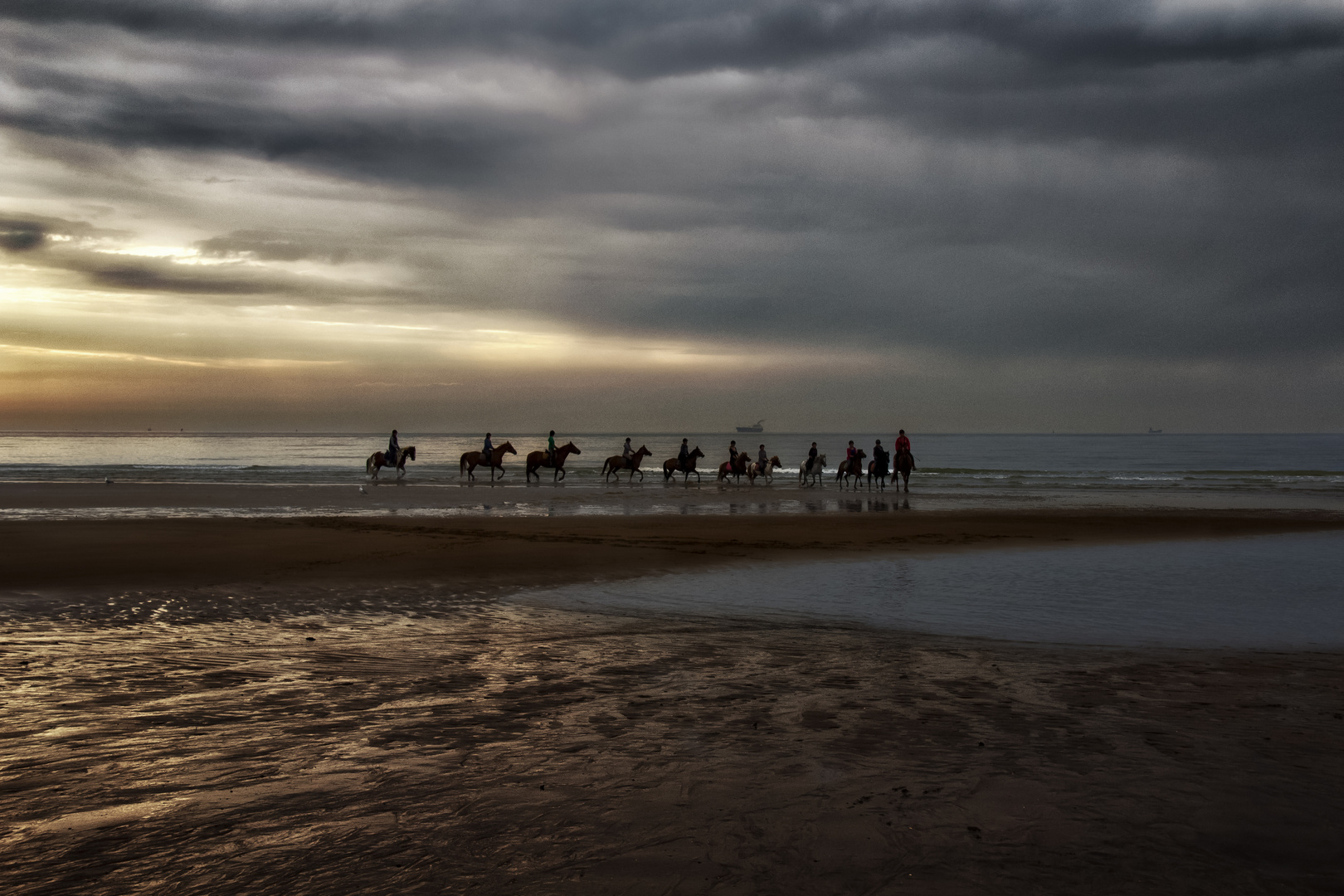 Equitación al borde del mar II