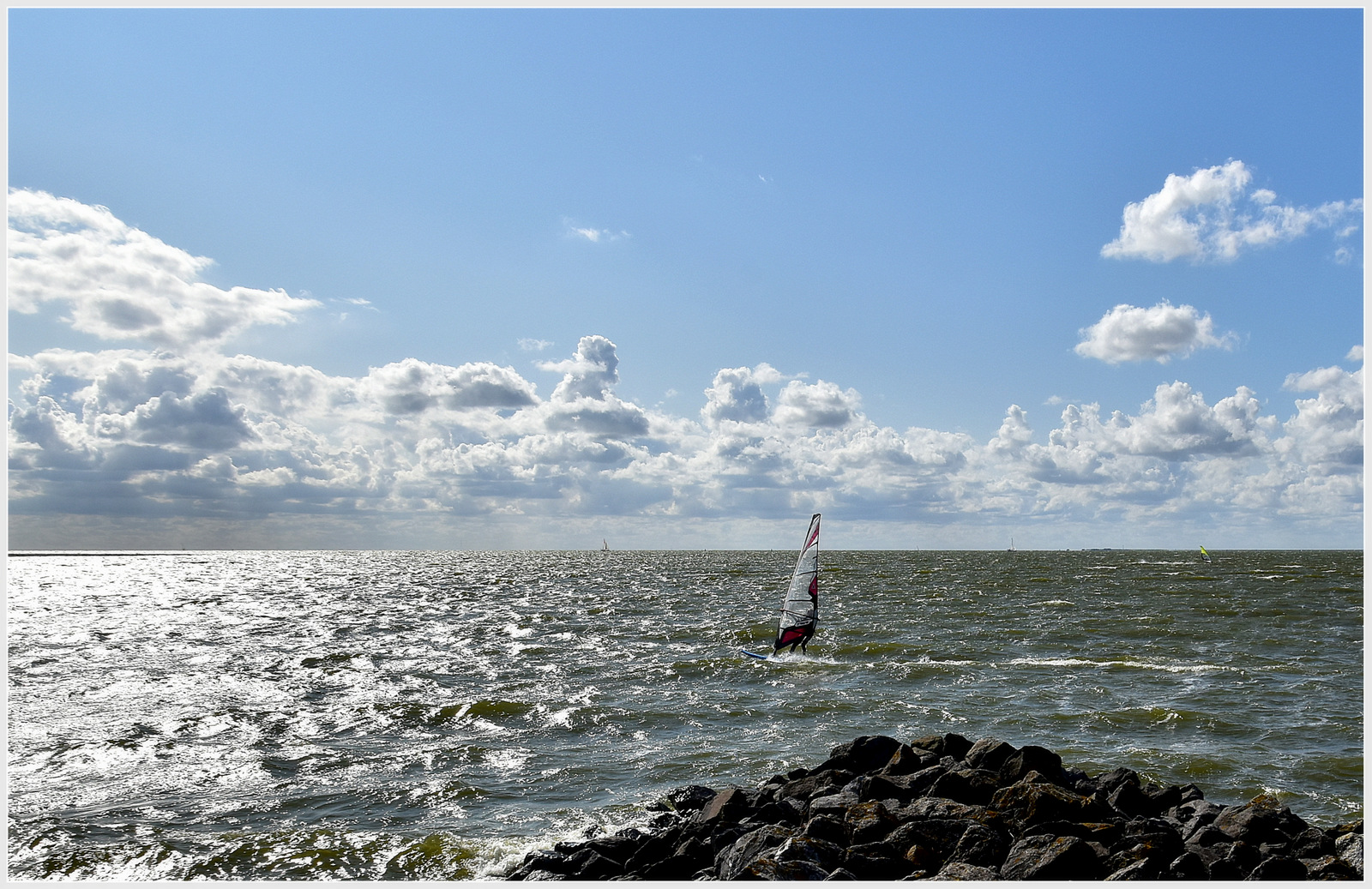 Er hat lange auf diesen Wind gewartet...