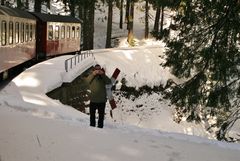 Er ist heut nicht der einzige Bahnfan