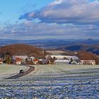 Er kommt von Schmorsdorf und fährt nach Maxen bei herrlichem Wetter am 6. Januar