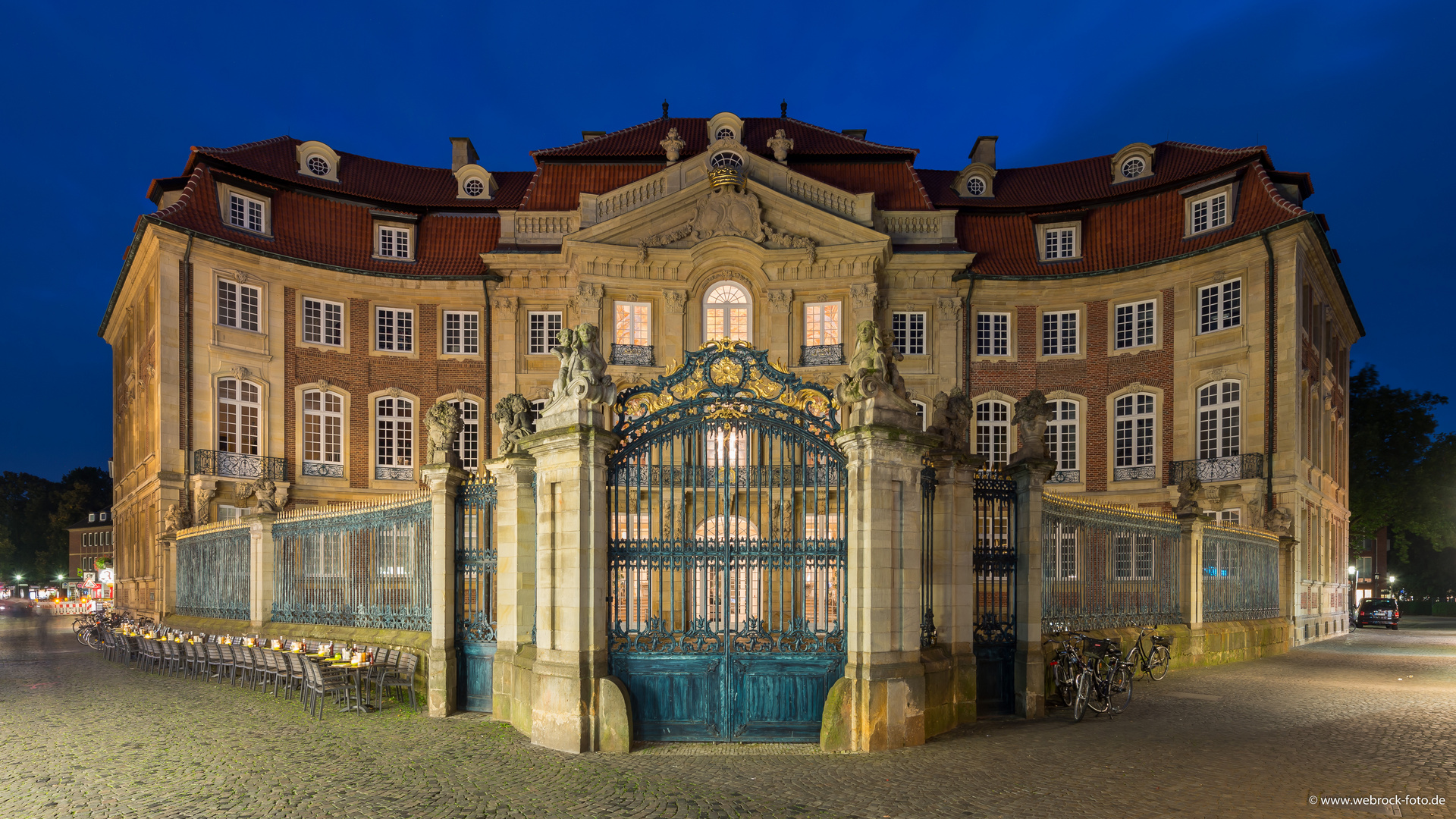Erbdrostenhof Münster Foto & Bild architektur, architektur bei nacht