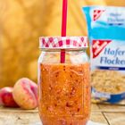 Erdbeer-Pfirsich Smoothie mit Haferflocken