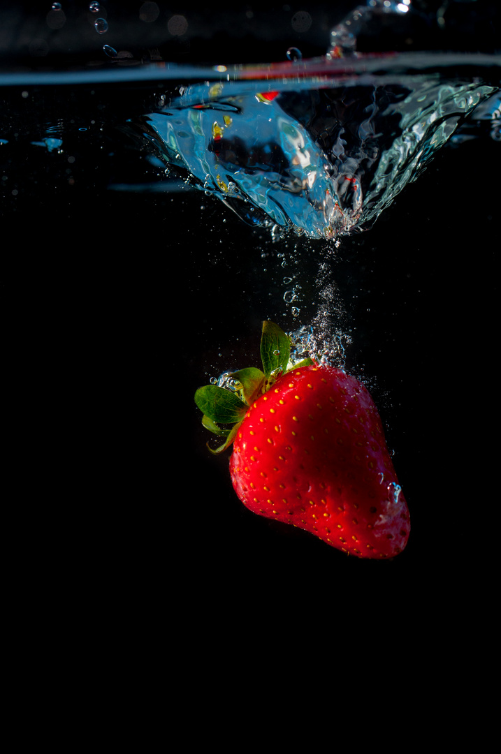 Erdbeere beim Baden