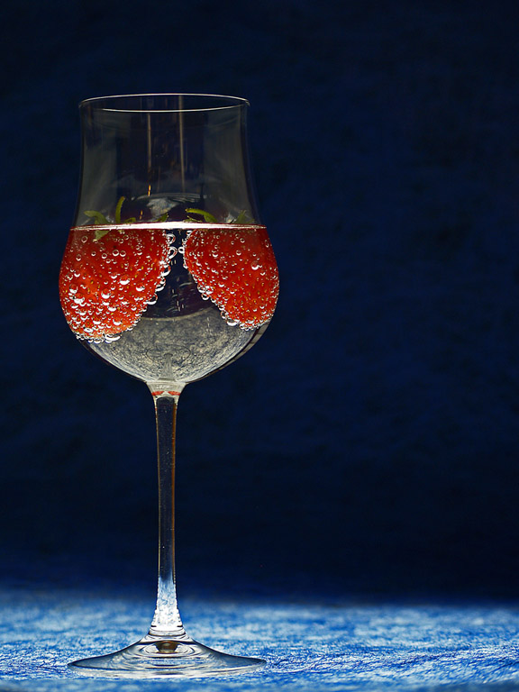 Erdbeeren im Glas