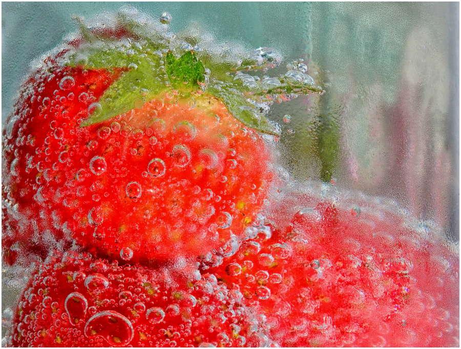 Erdbeeren im Glas