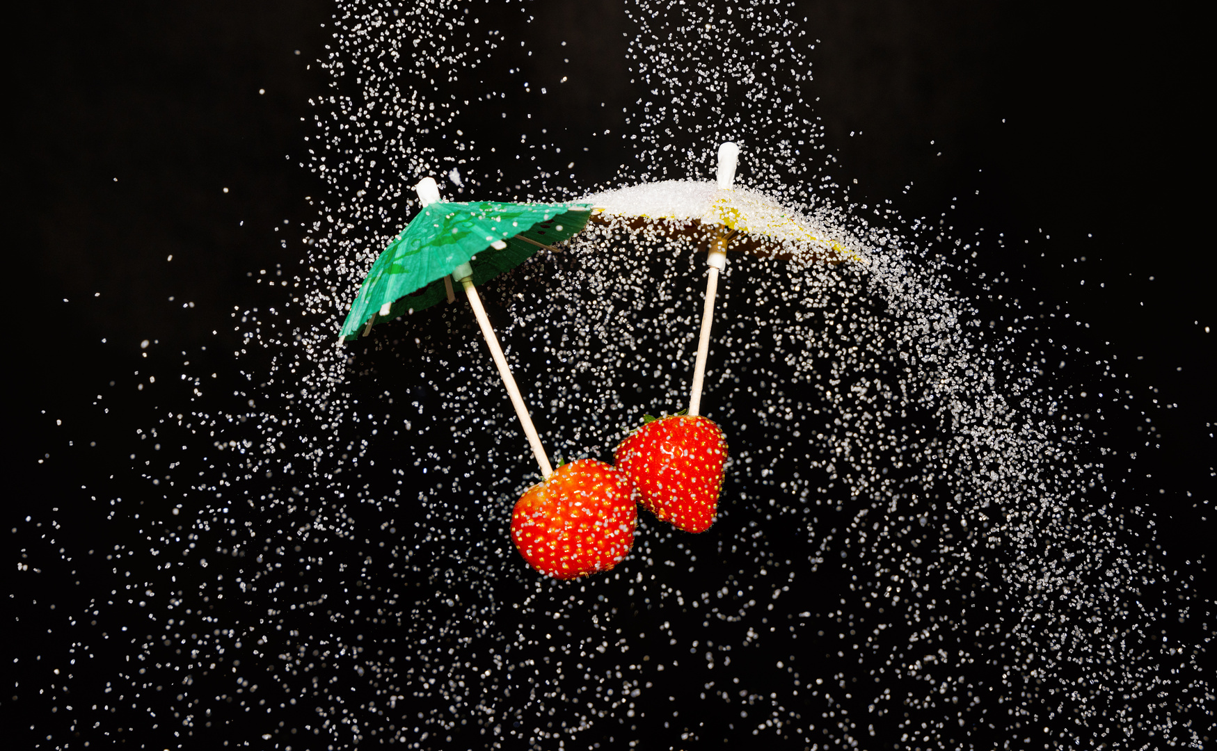 Erdbeeren im Schnee