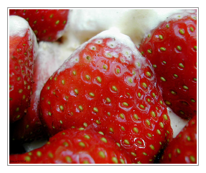 Erdbeeren mit Vanille-Eis