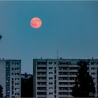 Erdbeermond über Marzahn