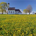 Erdfunkstelle Raisting im Frühling