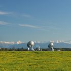 Erdfunkstelle Raisting mit Zugspitze, Wettersteingebirge u.v.a.