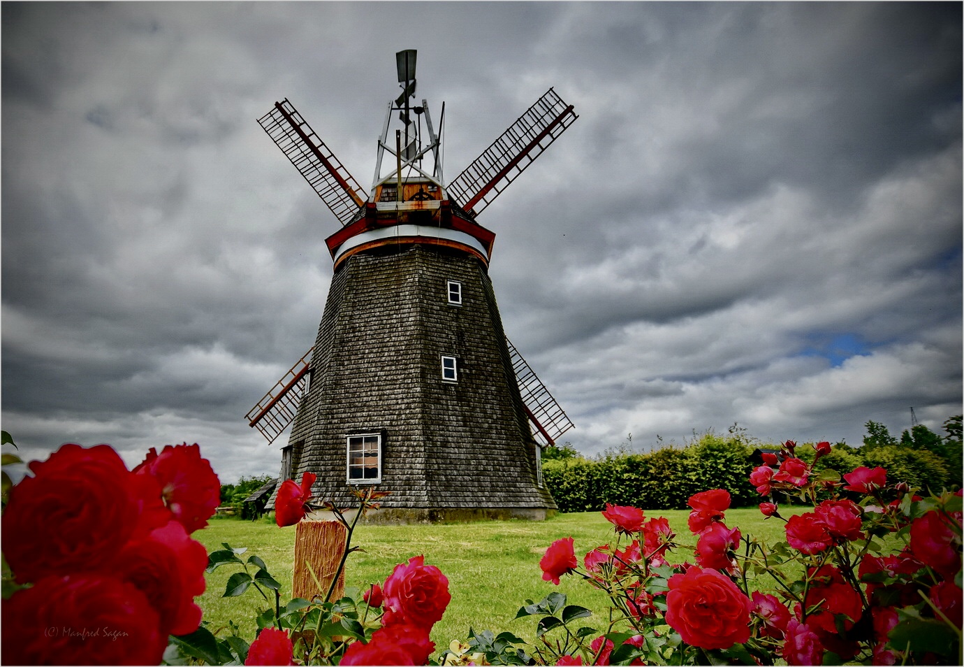 Erdholländermühle Steinhagen, in der Nähe der Hansestadt Stralsund... 