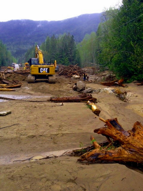 Erdrutsch nach Unwetter in den Canadischen Rockys