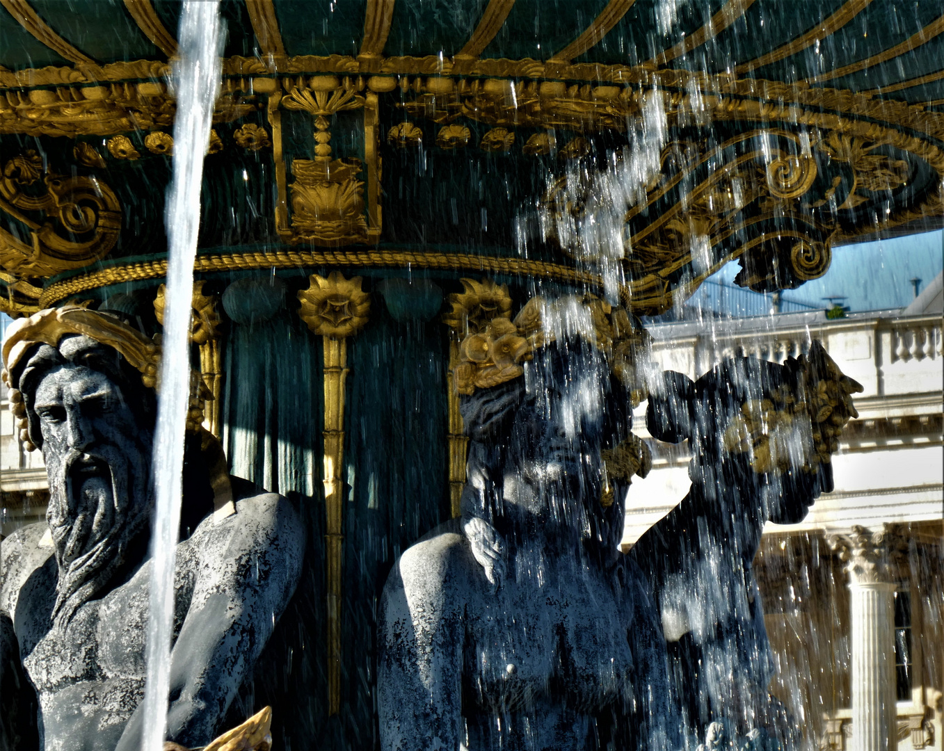 erfrischend:Fontaine des Fleuves(Teilansicht),Place de la Concorde.Paris2019