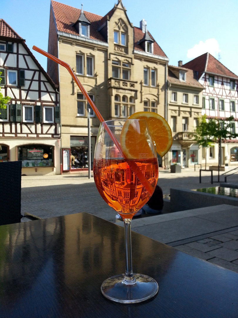 Erfrischung auf dem Marktplatz