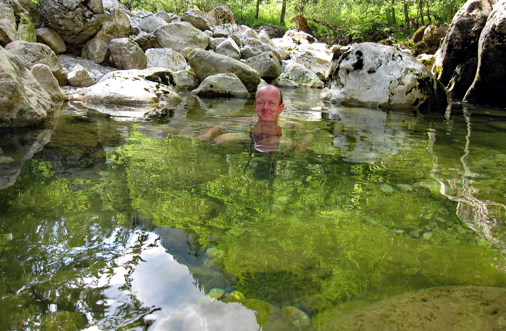 Erfrischung im Wildbach