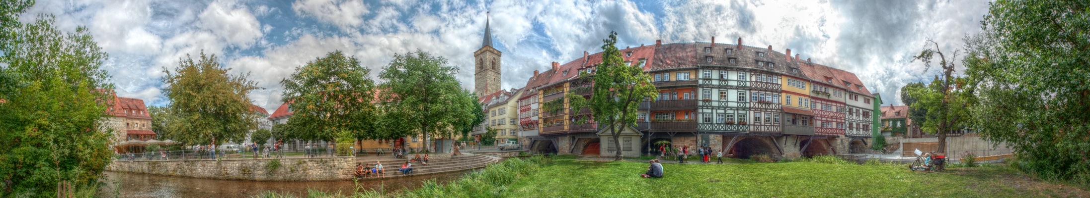 Erfurt Blick auf die Krämerbrücke