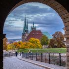 Erfurt, Blick auf Severikirche und Dom