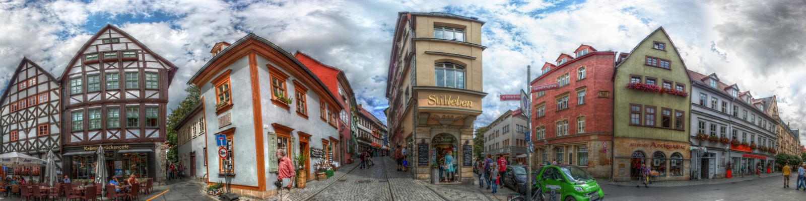 Erfurt Blick in die Krämerbrücke