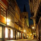 Erfurt die Krämerbrücke bei Nacht