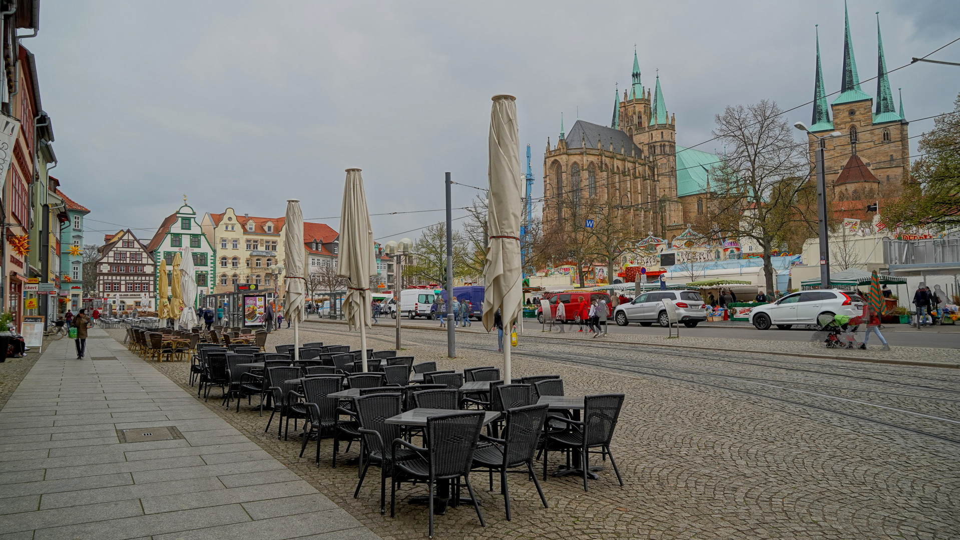 Erfurt, Domplatz (Erfurt, la plaza de la catedral)