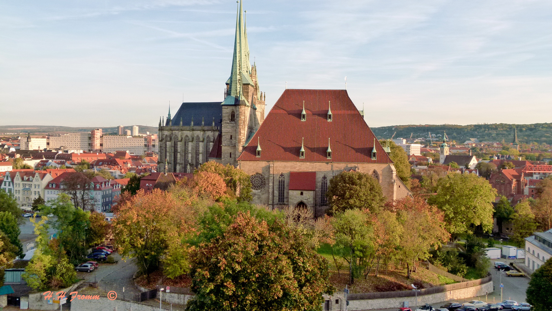 Erfurt im schönen Herbst ( mit Severikirche und Erfurter Dom )