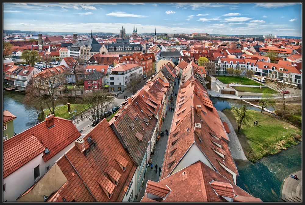 Erfurt - Krämerbrücke von oben