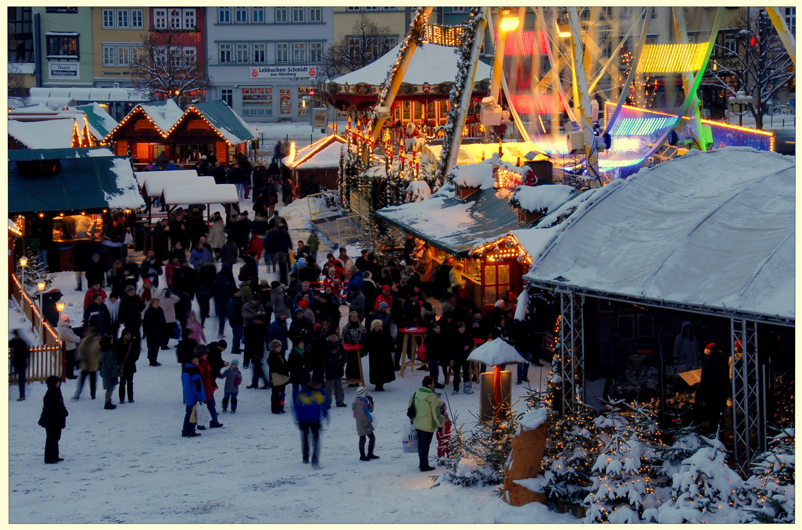 Erfurt, Plaza de la catedral, mercado navideño (Domplatz, Weihnachtsmarkt)