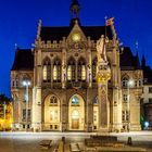 Erfurt. Rathaus am Fischmarkt. Blaue Stunde