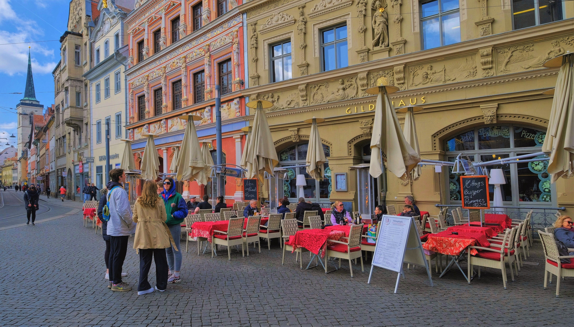 Erfurt, schöne Häuser am Fischmarkt