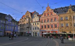 Erfurt, schöne Häuser am "Fischmarkt"