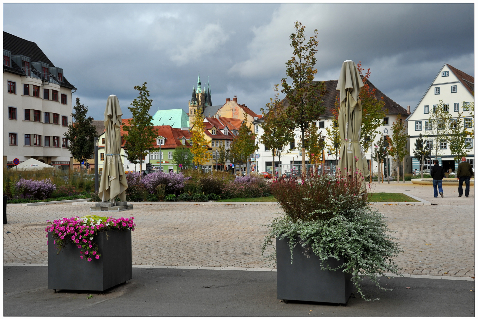 Erfurt, vista a la catedral (Blick zum Dom)