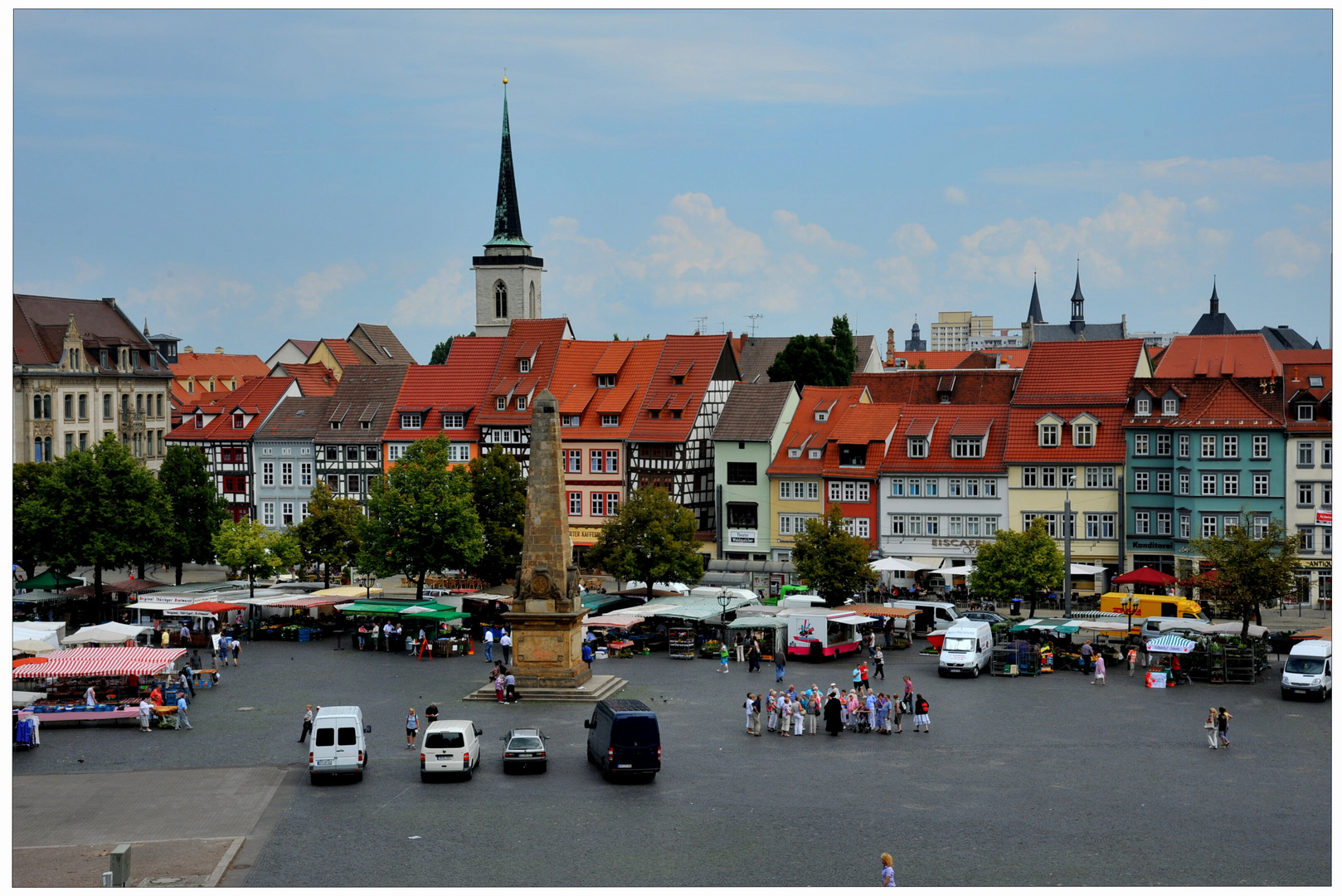 Erfurt, vista de la catedral a la ciudad