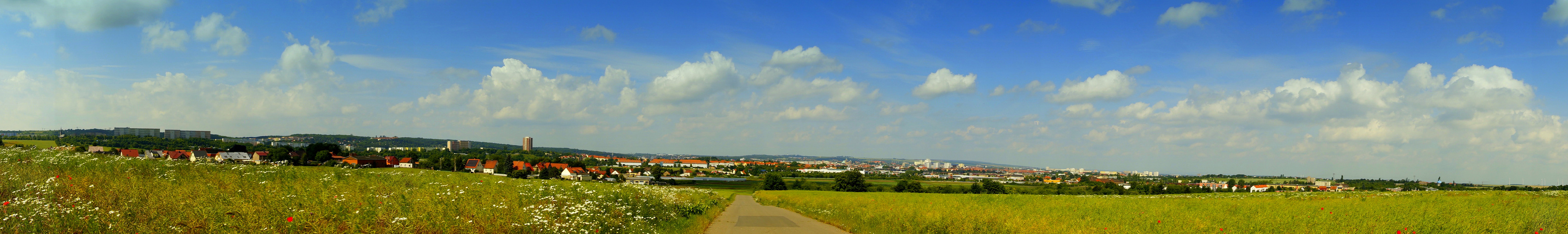 Erfurt von weit draußen