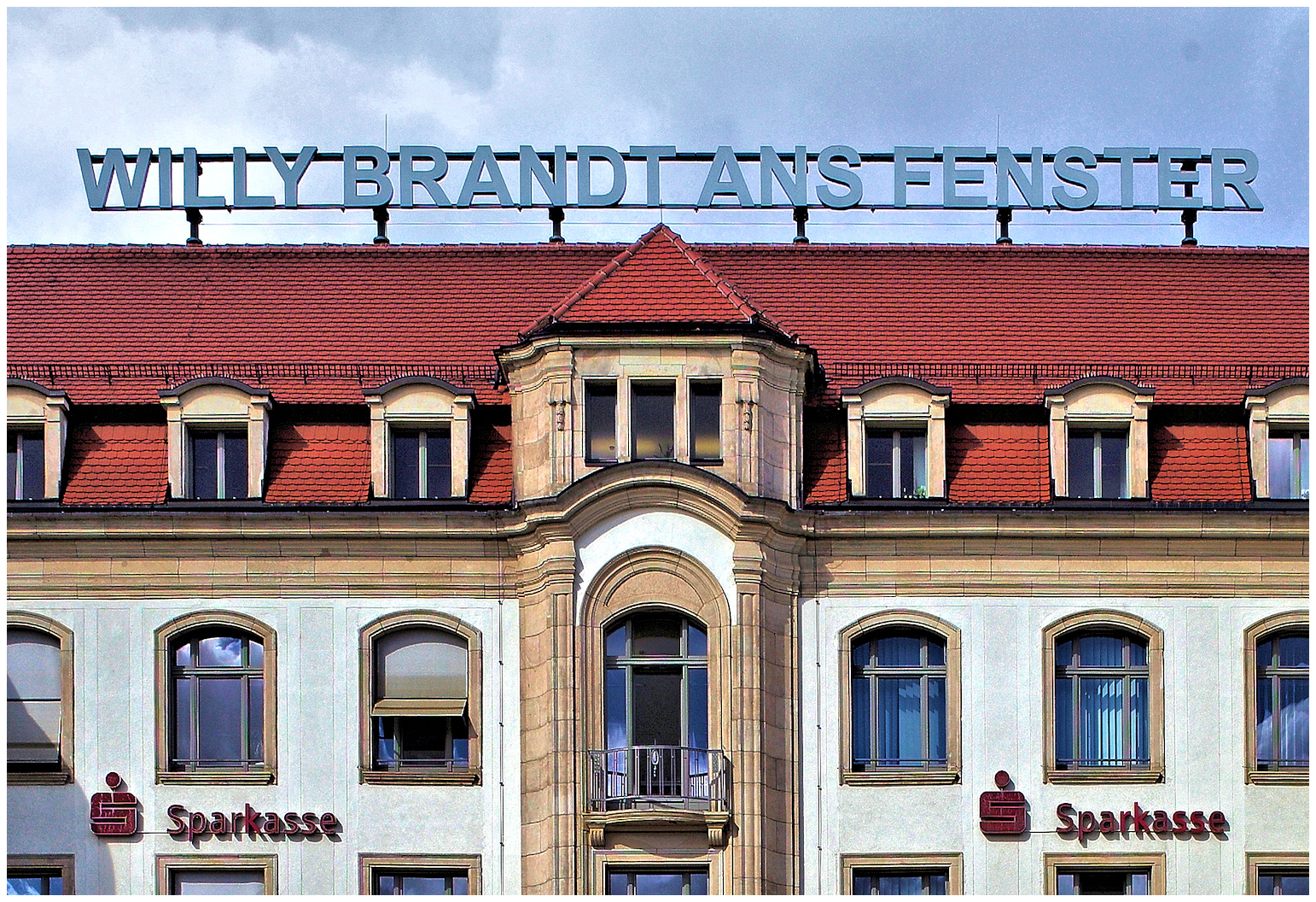 Erfurt Willy Brandt ans Fenster Foto &amp; Bild