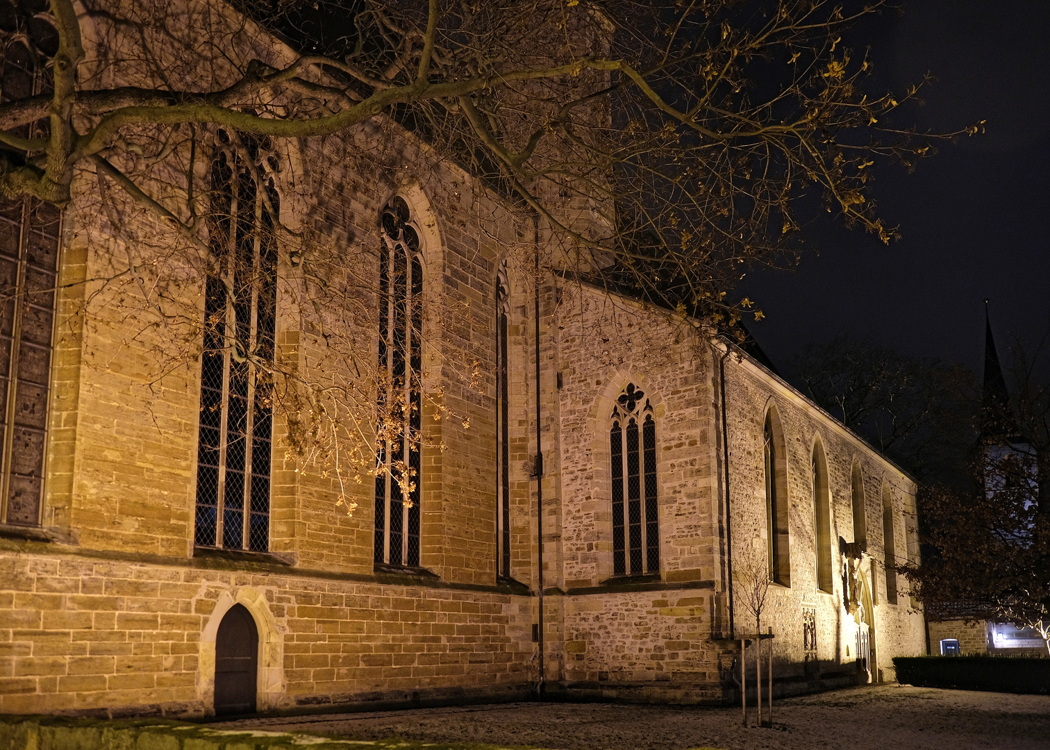 Erfurter Augustiner-Kloster bei Nacht