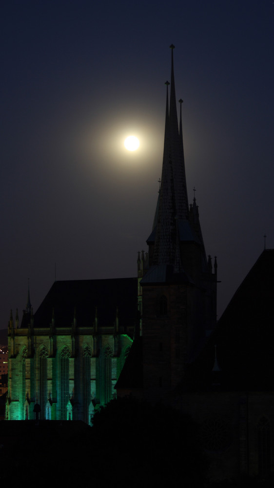 Erfurter Dom bei Nacht