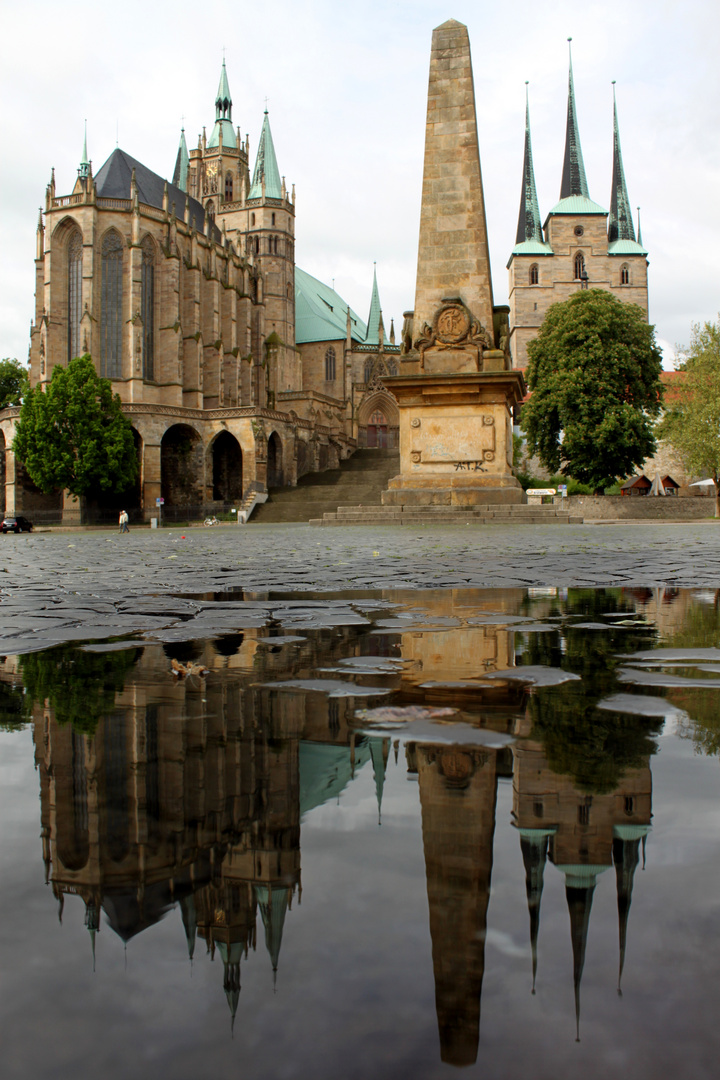 Erfurter Dom nach dem Regen