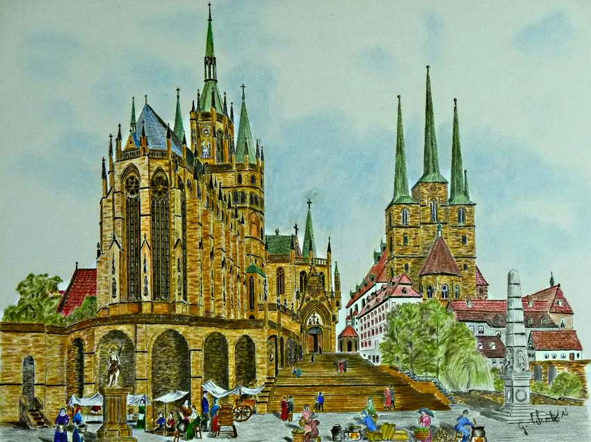 Erfurter Dom Severiekirche Foto Bild Kunstfotografie Kultur Gemalde Skulpturen Gemalde Und Zeichnungen Bilder Auf Fotocommunity