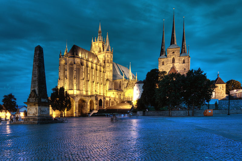 Erfurter Dom und Severikirche Foto & Bild | deutschland ...
