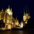 Erfurter Dom und Severikirche bei Nacht