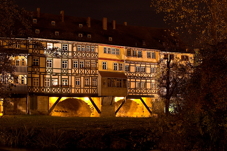 ... Erfurter Nachtansichten ... Krämerbrücke ...