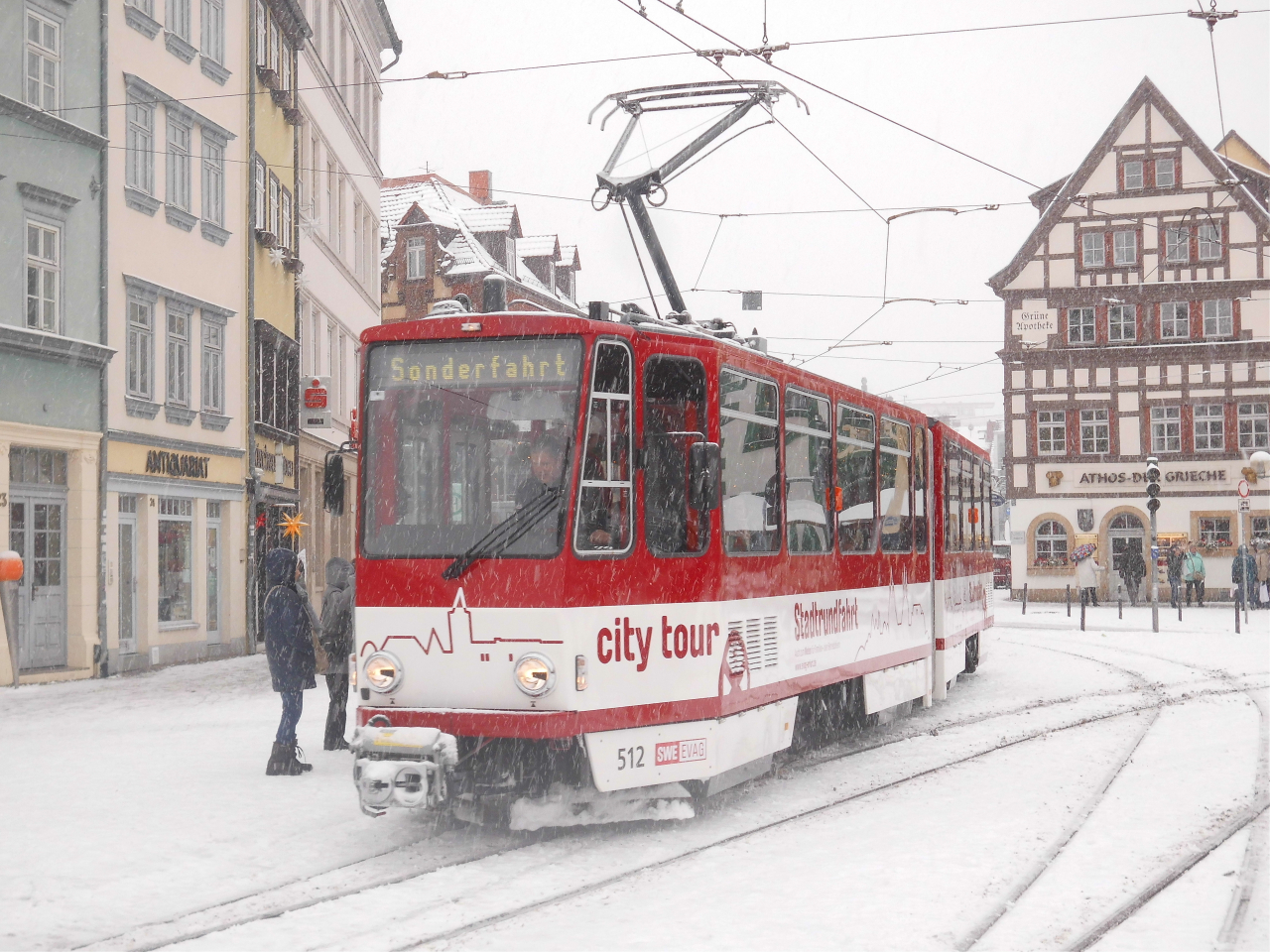 Erfurter Tatra Stadtrundfahrt im Schnee 2.