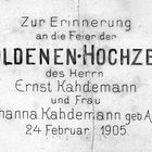 Erinnerung an die Goldene Hochzeit meiner Urgroßeltern 1905