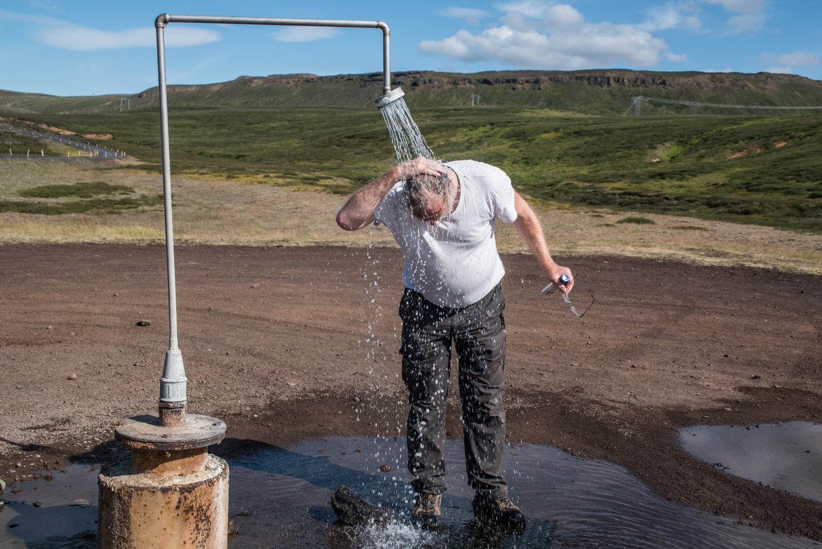 Erinnerungen: Haare waschen auf Island