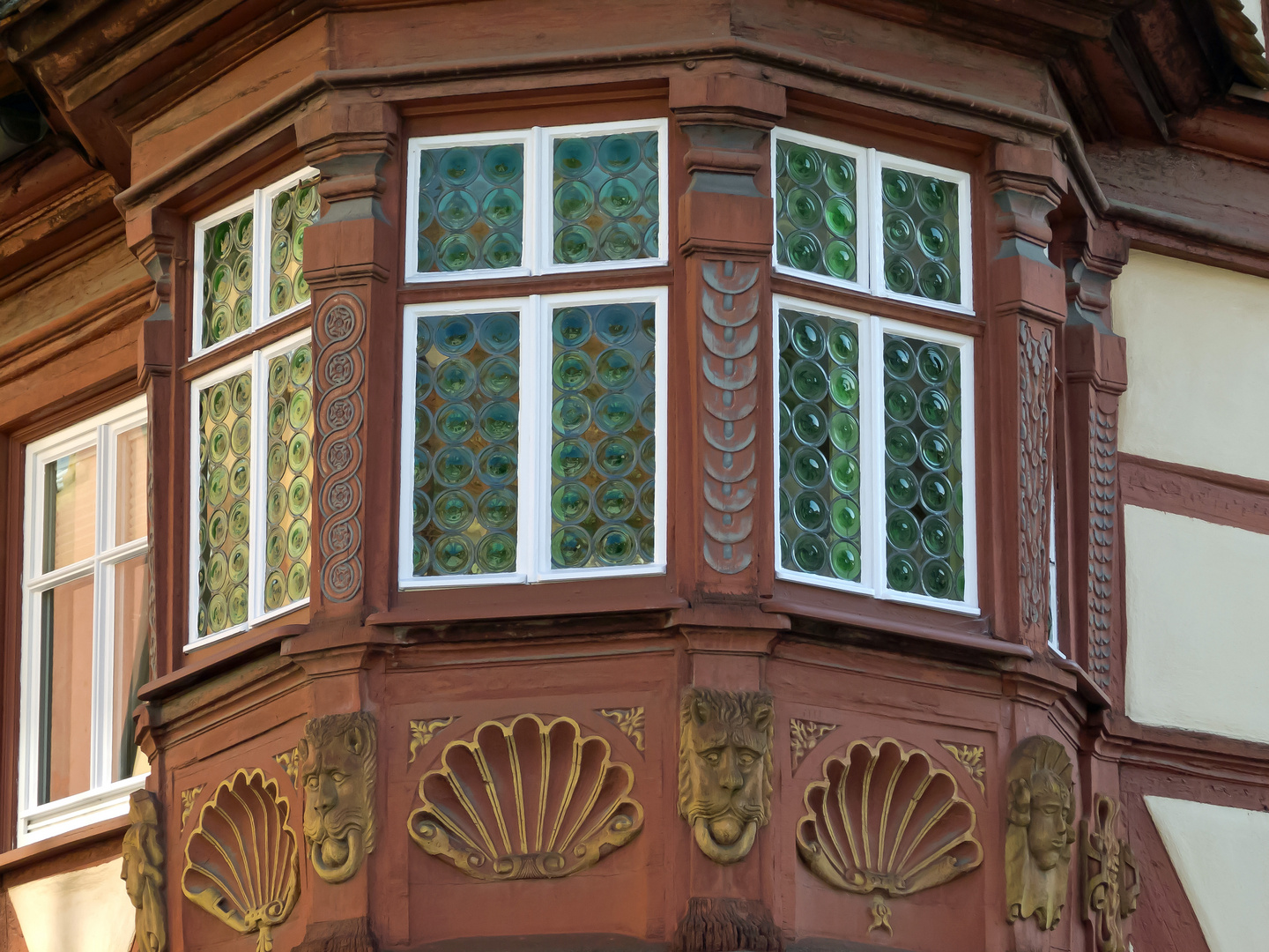 Erker an einem Haus in der Klingengasse, Rothenburg o.T.