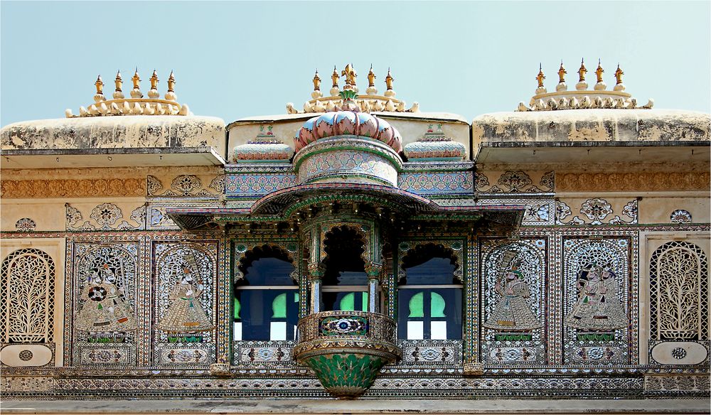 Erker im Stadtpalast von Udaipur