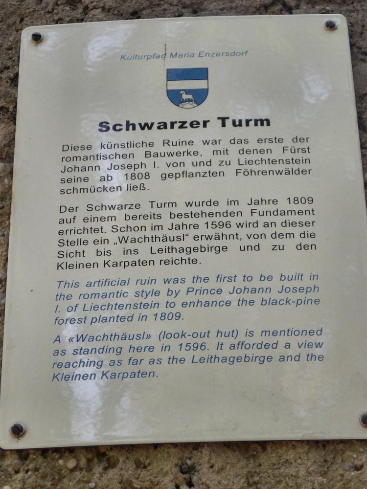 Erklärungstafel zum   "Schwarzer Turm"