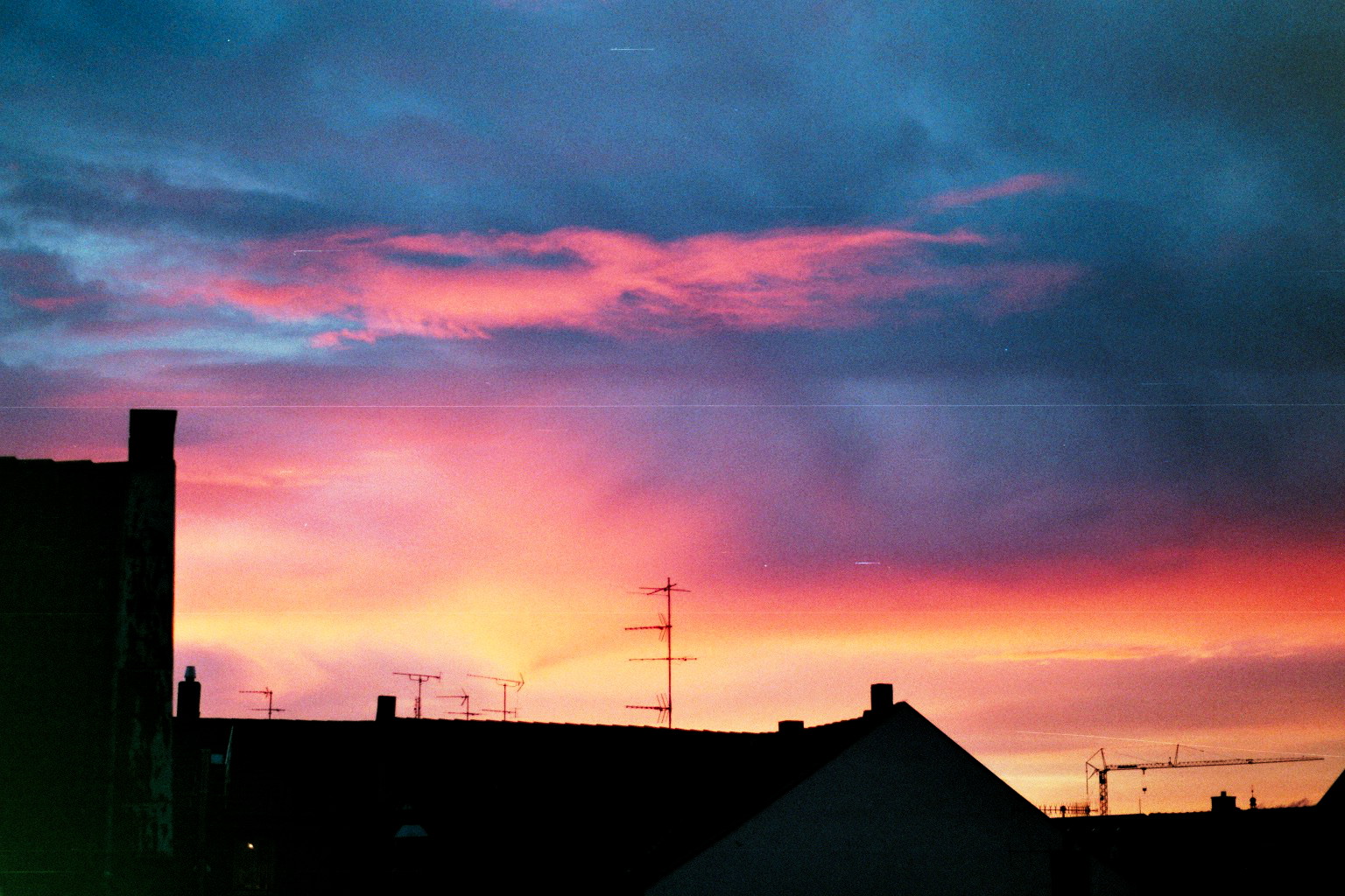 Erlangen Sonnenuntergang Stadt