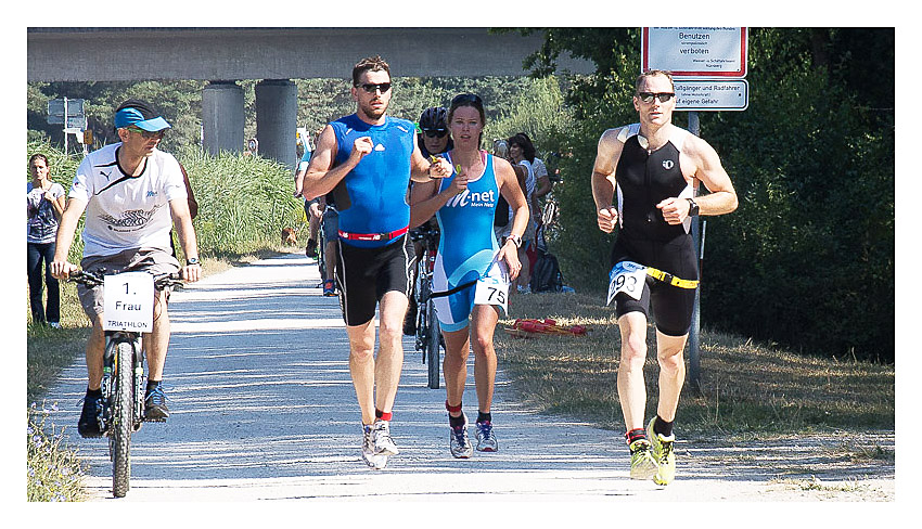 Erlangen-Triathlon "die erste Frau"